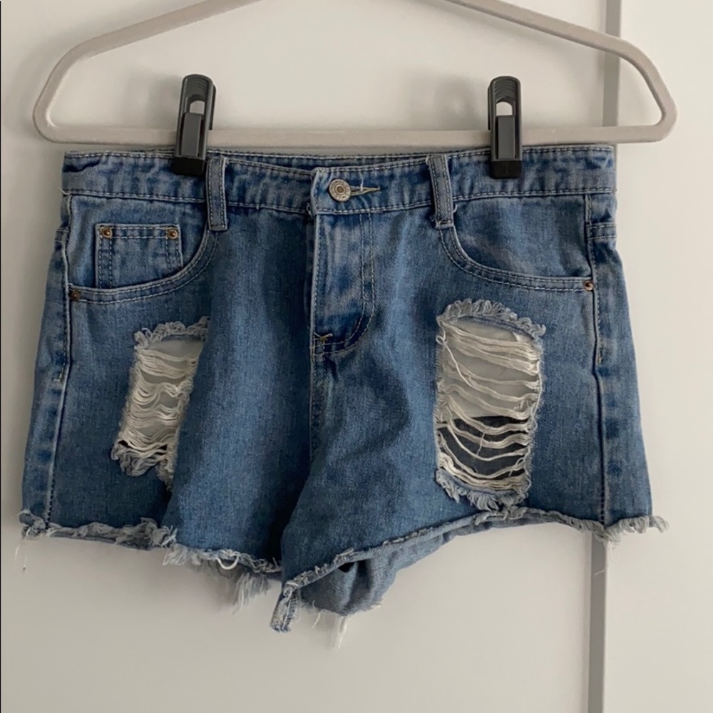 Ripped Jean shorts